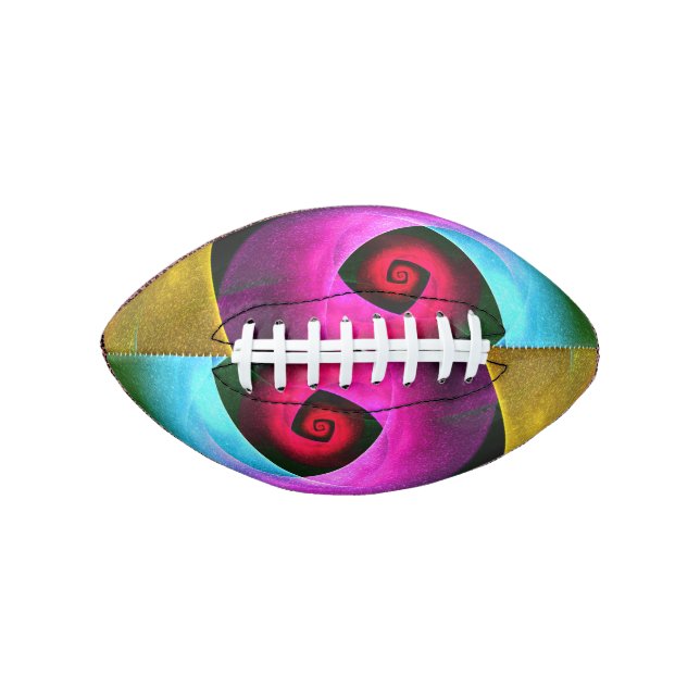 Blue Orange Pink Modern Abstract Art Pattern #24 Football (Front)