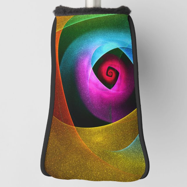 Blue Orange Pink Modern Abstract Art Pattern #24 Golf Head Cover (Rotate 90)