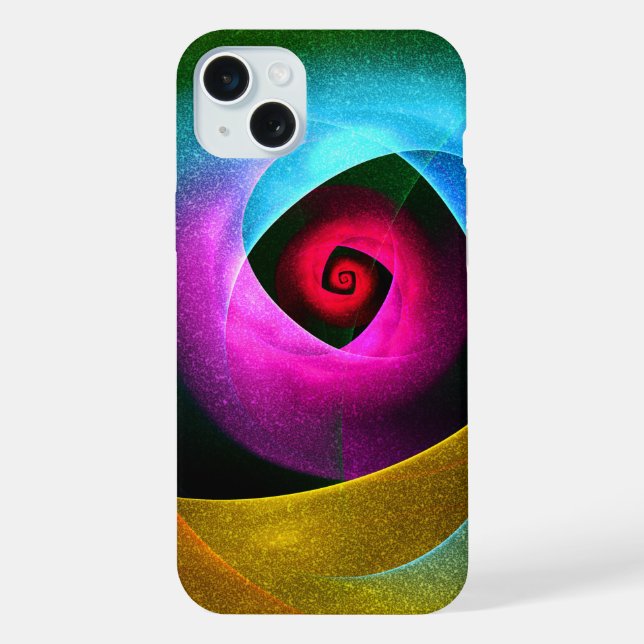 Blue Orange Pink Modern Abstract Art Pattern #24 iPhone Case (Back)