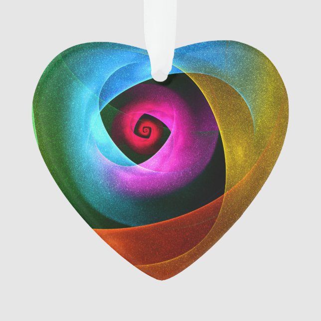 Blue Orange Pink Modern Abstract Art Pattern #24 Ornament (Front)