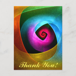 Blue Orange Pink Modern Abstract Art Pattern #24 Postcard