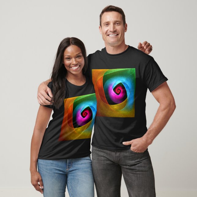 Blue Orange Pink Modern Abstract Art Pattern #24 T-Shirt (Unisex)