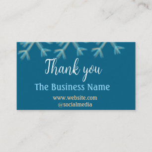 Blue orange snowflakes add business name christmas card