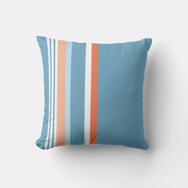 Blue (Orange stripe) Cushion (Front)