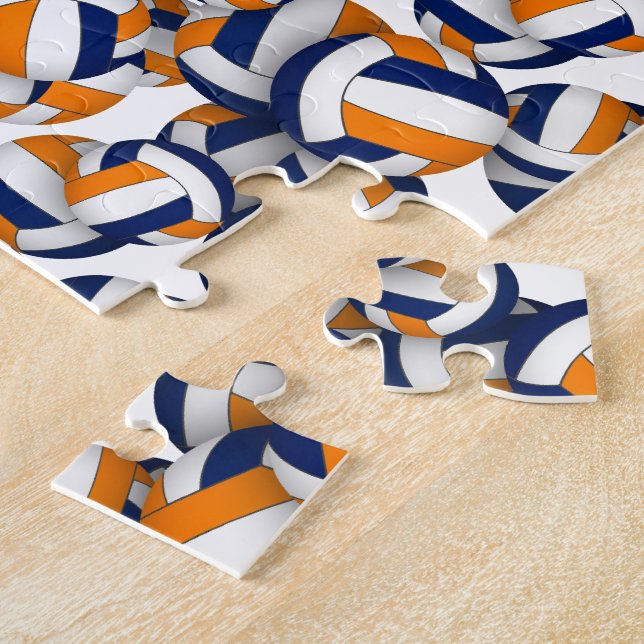 blue orange volleyball team colours girls boys nam jigsaw puzzle (Side)