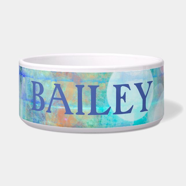 Blue, Orange, Yellow, White Abstract Art   (Front)