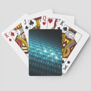 Blue Orbs 3D Playing Cards