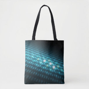 Blue Orbs 3D Tote Bag