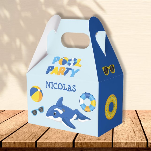 BLUE ORCA FLOAT POOL PARTY FAVOUR BOX (Creator Uploaded)