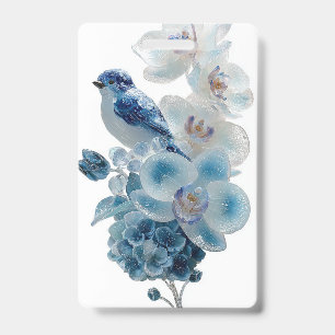 Blue Orchid Bird Badge* ID Badge