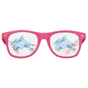 Blue Orchid Botanical Art Retro Sunglasses