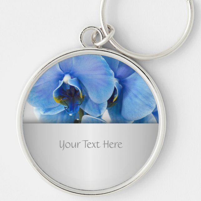 Blue Orchid Key Ring (Front)