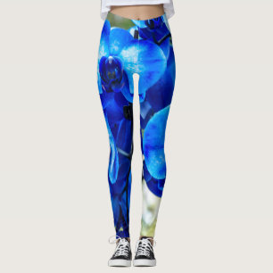 Blue orchids leggings