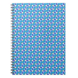 Blue orchids pattern notebook