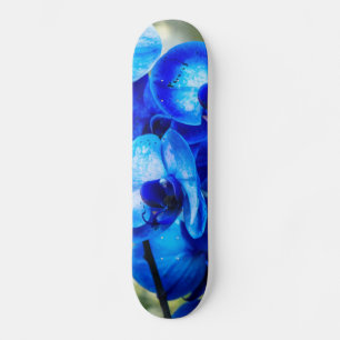 Blue orchids skateboard