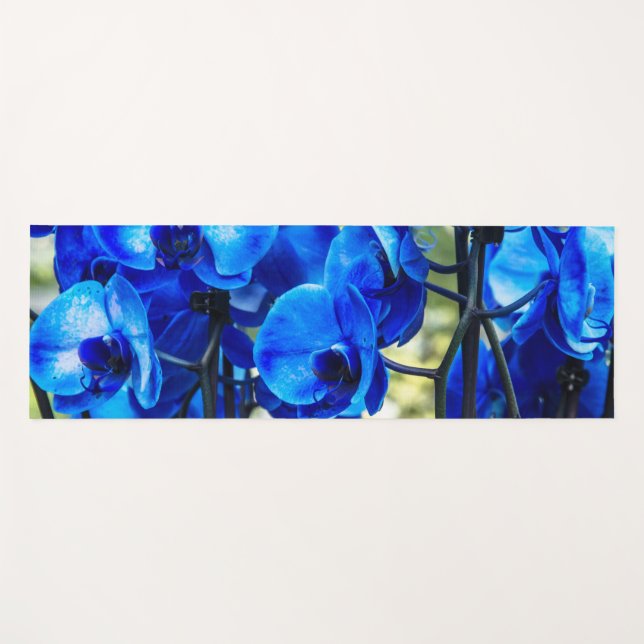 Blue orchids yoga mat (Front (Horizontal))