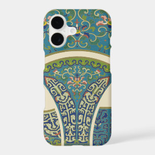 Blue Oriental Designs with Smiling Faces