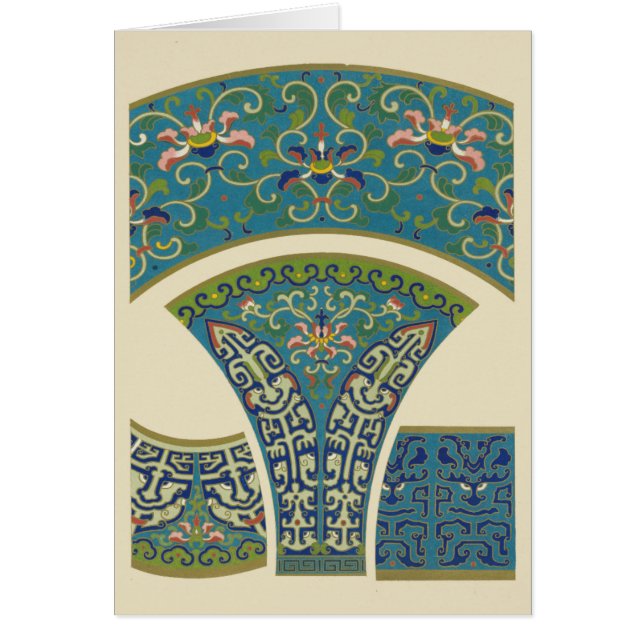 Blue Oriental Designs with Smiling Faces (Front)