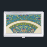 Blue Oriental Designs with Smiling Faces Business Card Holder<br><div class="desc">Magnificent blue oriental designs and floral print make up this amazing piece. Smiling faces peer out at you from with the designs. Purchase a copy today!</div>