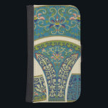 Blue Oriental Designs with Smiling Faces Samsung S4 Wallet Case<br><div class="desc">Magnificent blue oriental designs and floral print make up this amazing piece. Smiling faces peer out at you from with the designs. Purchase a copy today!</div>