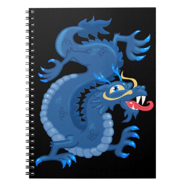 Blue Oriental Dragon Notebook (Front)