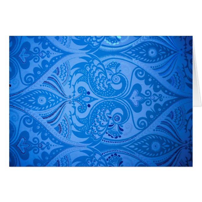 Blue Oriental Peacock Birds (Front Horizontal)