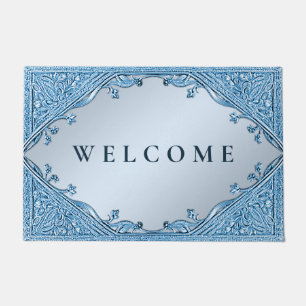 Blue Ornamental Doormat
