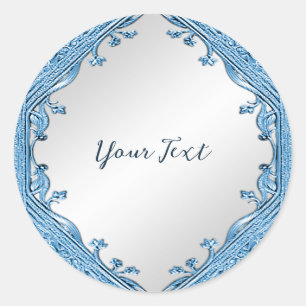 Blue Ornamental Sticker