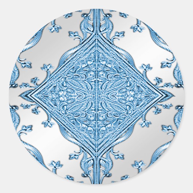 Blue Ornamental Sticker (Front)