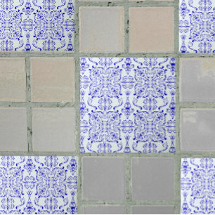 Blue Ornate Decorative tile