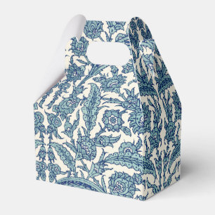 Blue Ornate Floral Arabic Pattern Favour Box