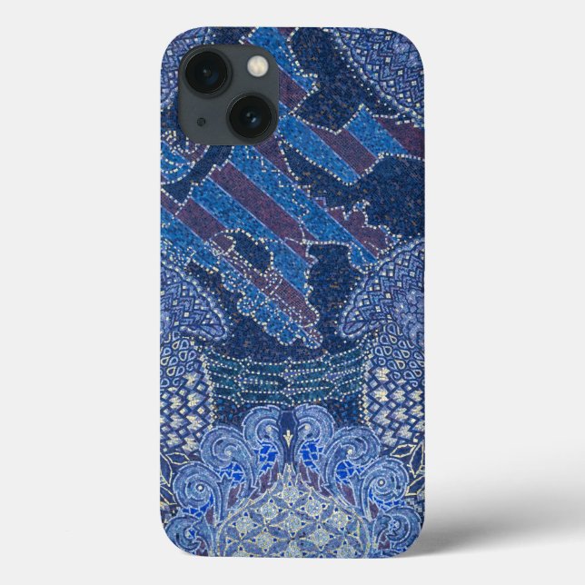 Blue Ornate Mosaic Art, Germany Case-Mate iPhone Case (Back)