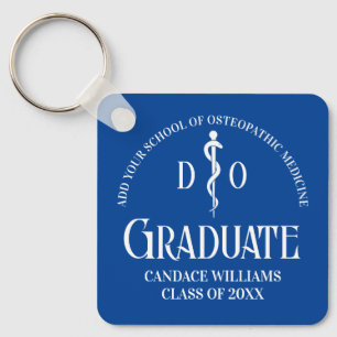 Blue Osteopathic Medical School Graduation Gift Key Ring
