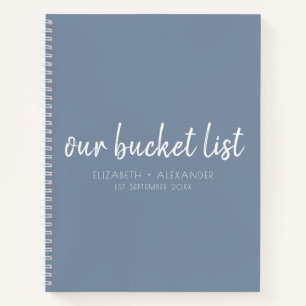 Blue Our Bucket List Couples Keepsake Journal
