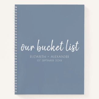 Blue Our Bucket List Couples Keepsake Journal
