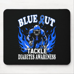 Blue Out Tackle Diabetes Awareness American Footba Mouse Pad