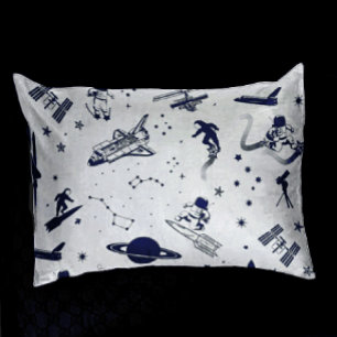 Blue Outer space Solar System Astronaut Spaceship  Pillowcase
