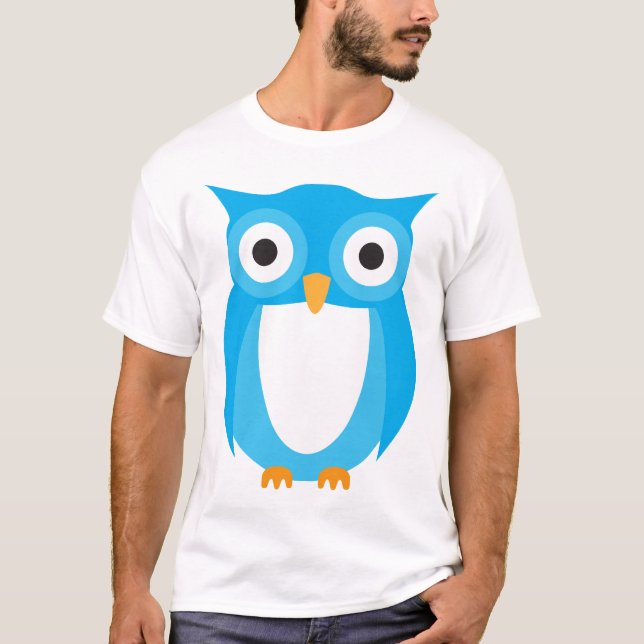 Blue Owl - Add Your Own Text T-Shirt (Front)