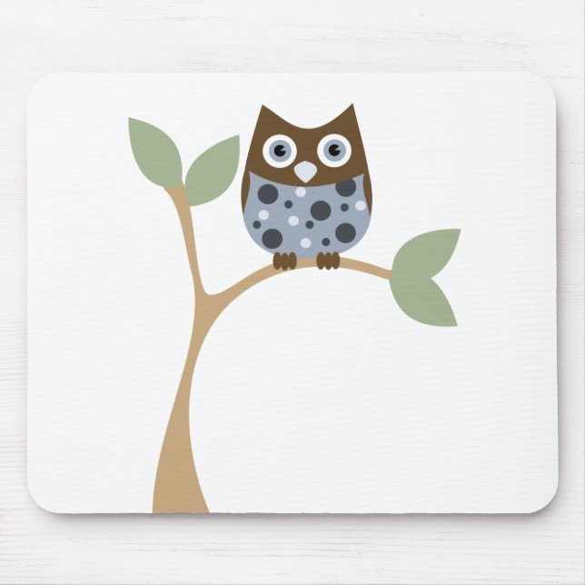 Blue Owl Baby Mouse Pad (Front)