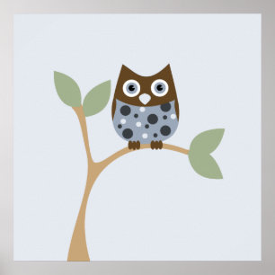 Blue Owl Baby Poster