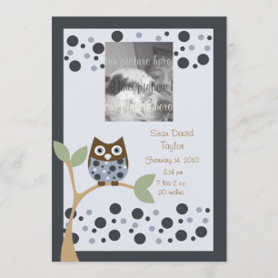 Blue Owl Birth Announcment.. Announcement