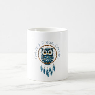 Blue Owl Dream Catcher Coffee Mug