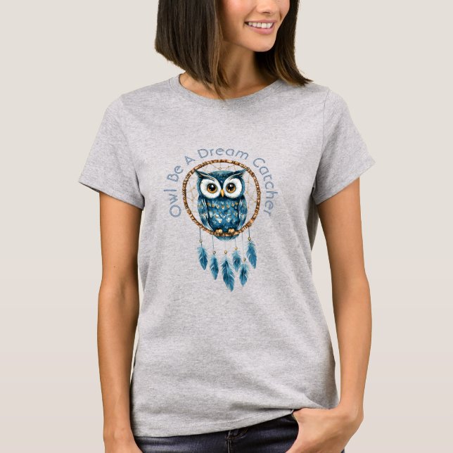 Blue Owl Dream Catcher T-Shirt (Front)