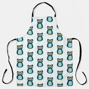 Blue Owl illustration Apron