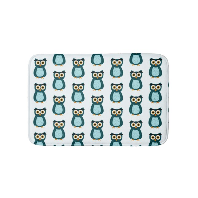 Blue Owl illustration Bath Mat (Front)