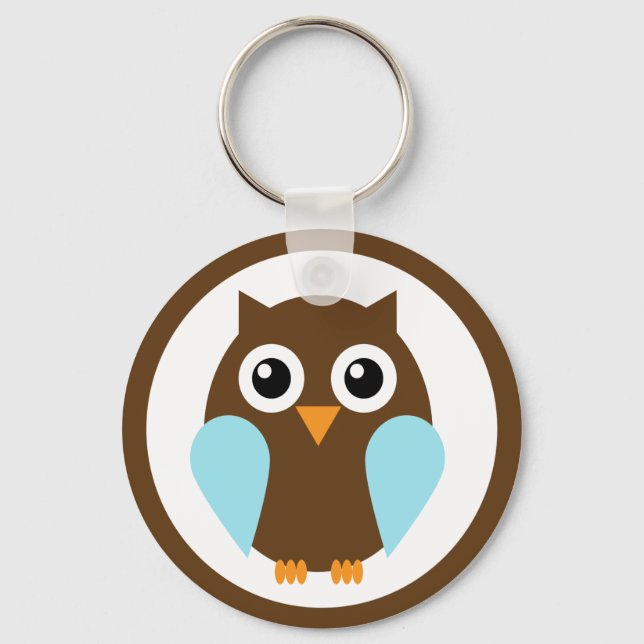Blue Owl Key Ring (Front)