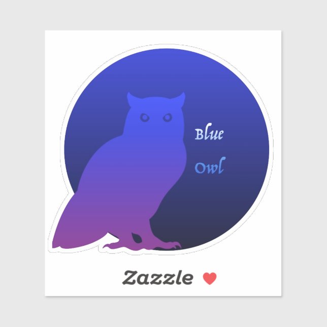 Blue Owl Logo Sticker (Sheet)