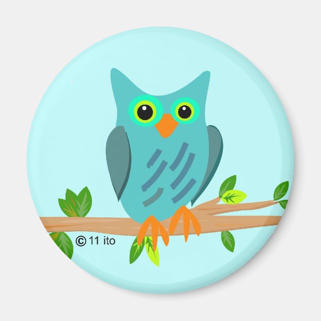 Blue Owl Magnet (Front)