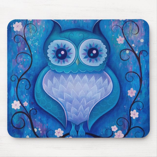 blue owl mouse pad (Front)