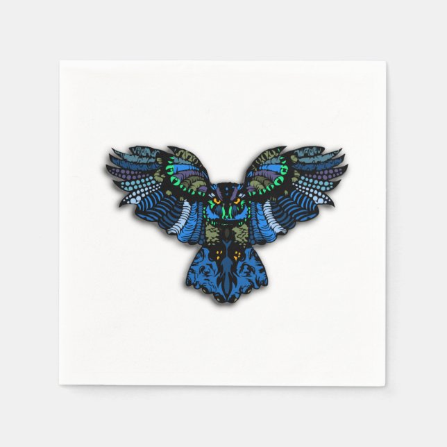 Blue Owl Napkin (Front)